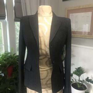 Theory Fabion Soft Flannel Dark Charcoal Jacket